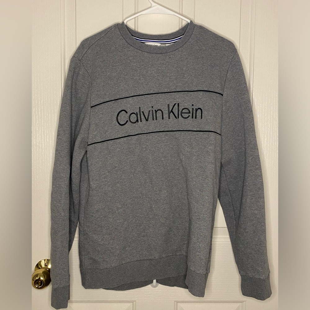 ‼️RARE‼️ Calvin Klein Gray Logo Crewneck Sweatshirt